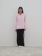 Striped Oversized Shirt - Pink