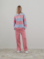Relaxed Track Pants - Pink
